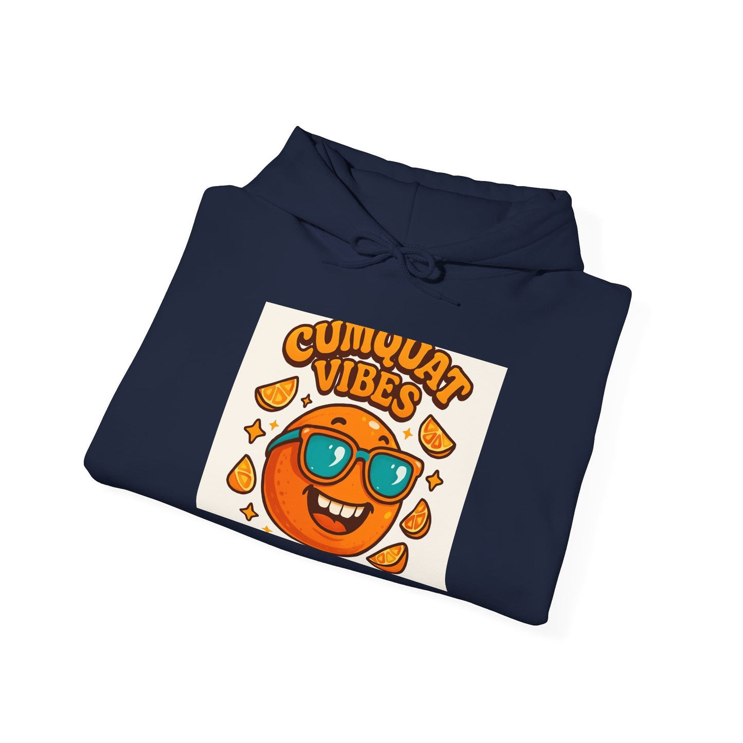 Citrus Vibes Hoodie – Sunglasses Orange Graphic "Cinquat Vibes" Sweatshirt