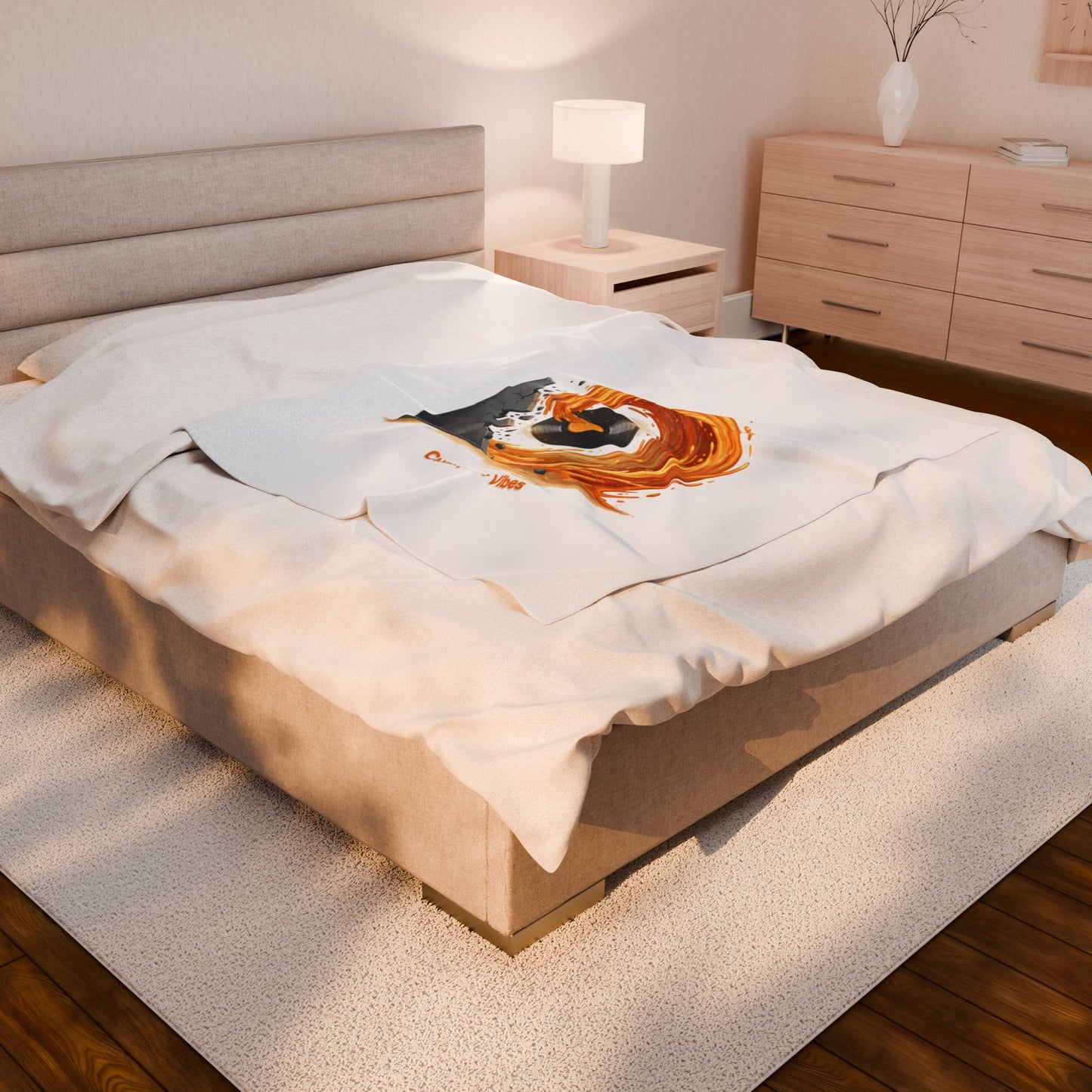 Scoreboard Style "Cumquat Vibes" Blanket | digital scoreboard pun, dot-matrix humor