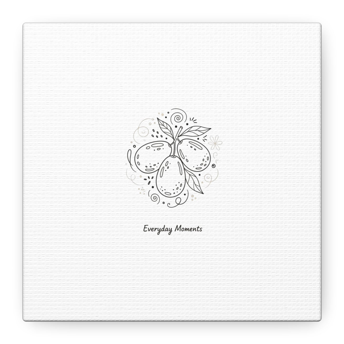 Hand-Drawn Fruit Doodle Canvas | Line Drawing Wall Art