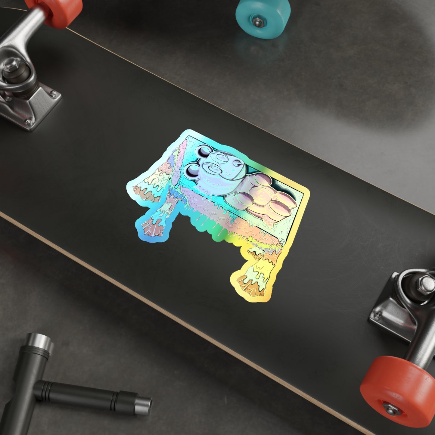 Melting Gummy Holographic Die-cut Stickers