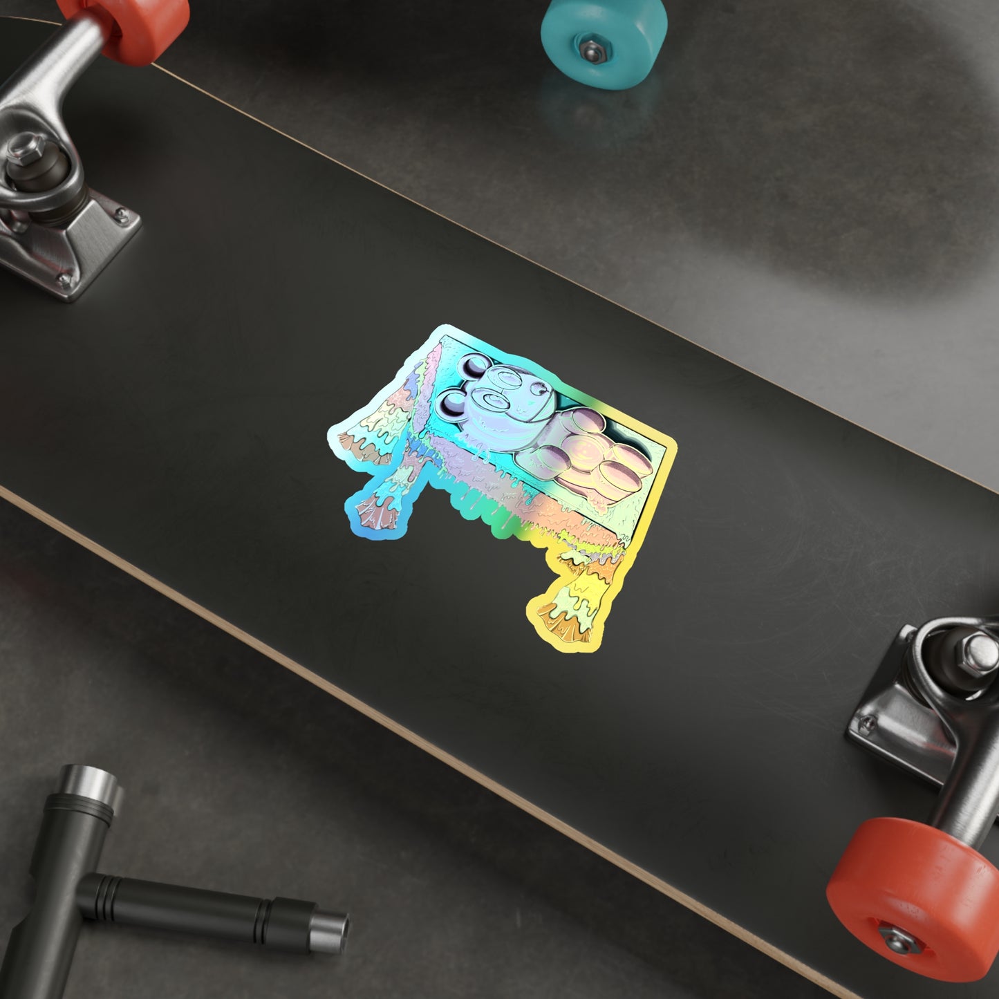Melting Gummy Holographic Die-cut Stickers