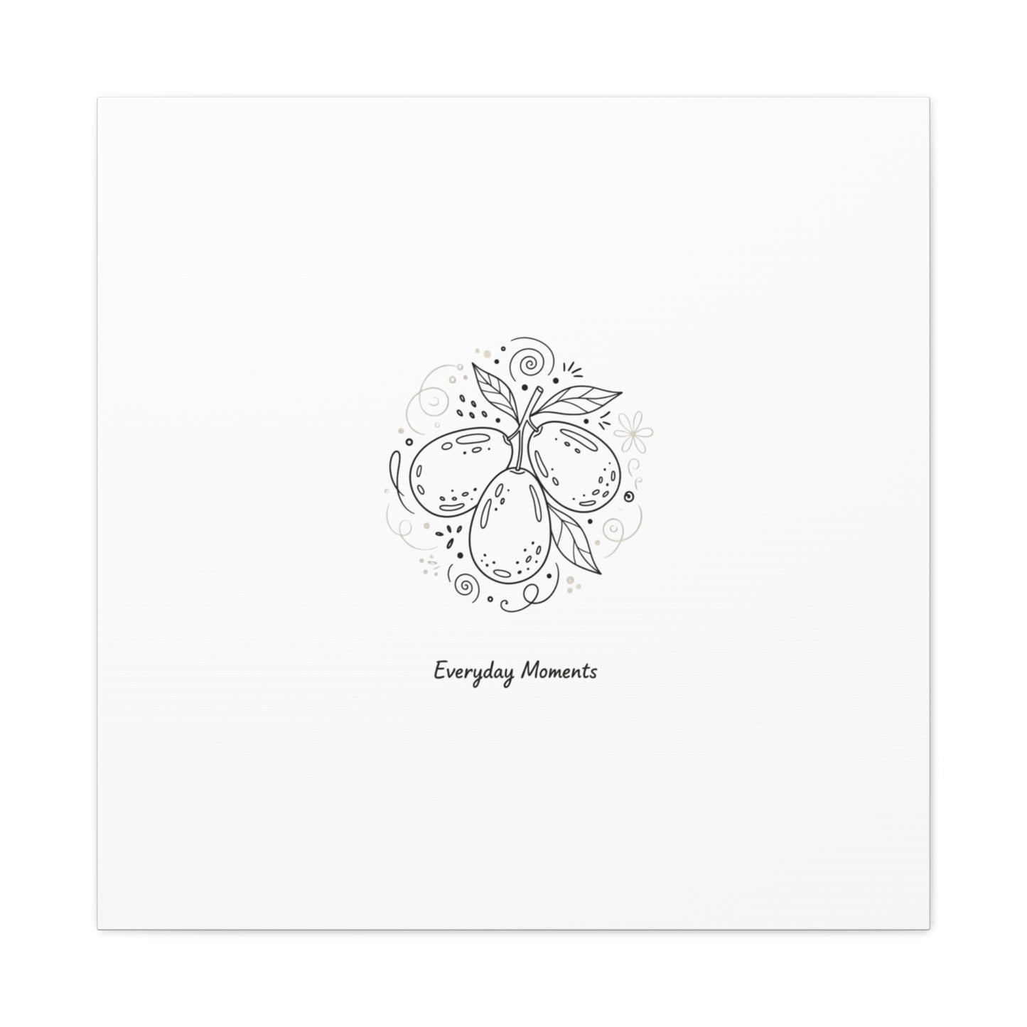 Hand-Drawn Fruit Doodle Canvas | Line Drawing Wall Art