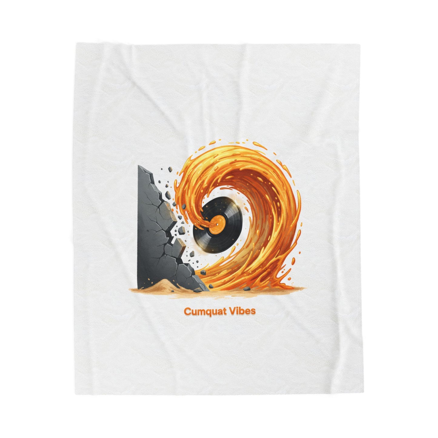 Scoreboard Style "Cumquat Vibes" Blanket | digital scoreboard pun, dot-matrix humor