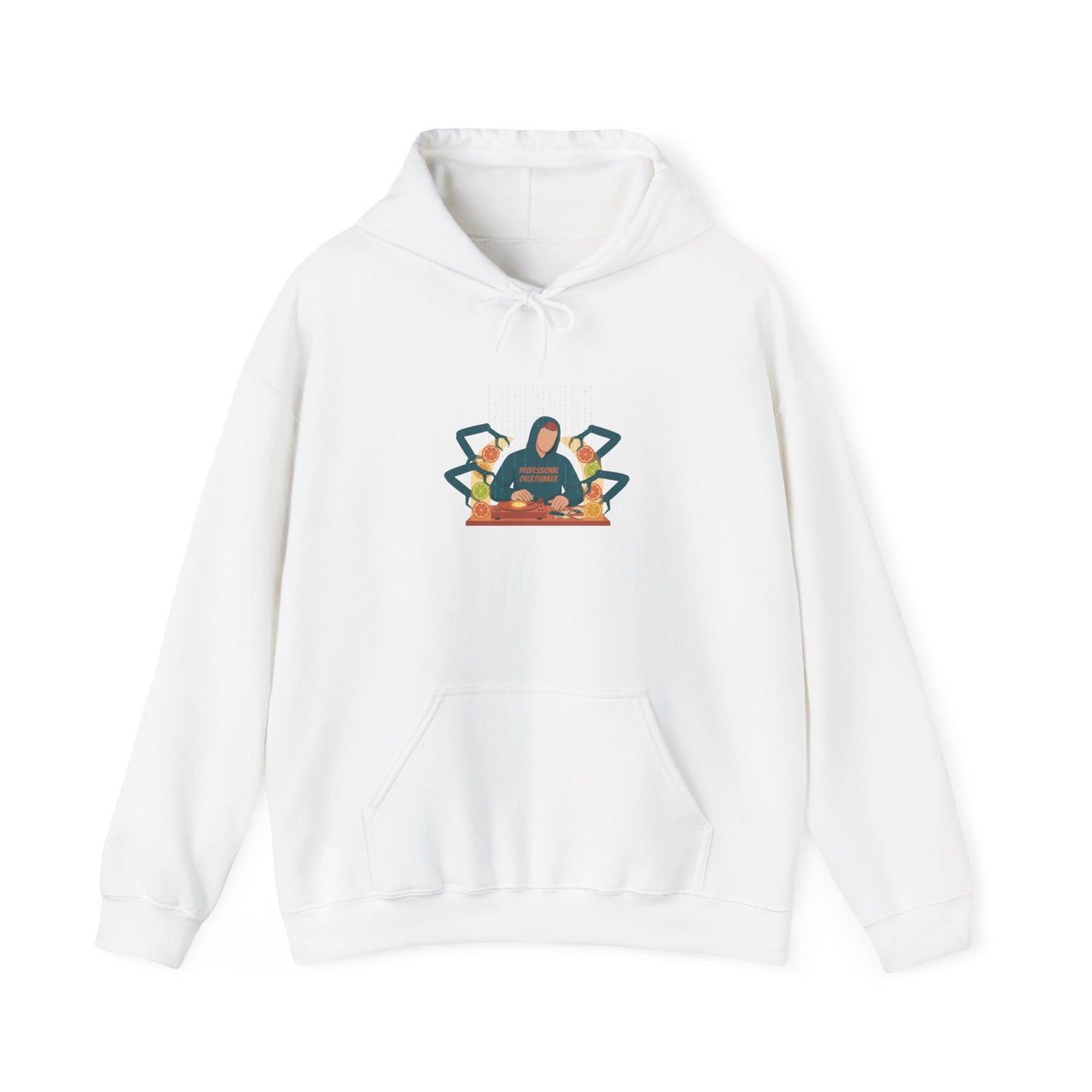 quiet deer print hoodie | neutral spotted pattern, minimal woodland design