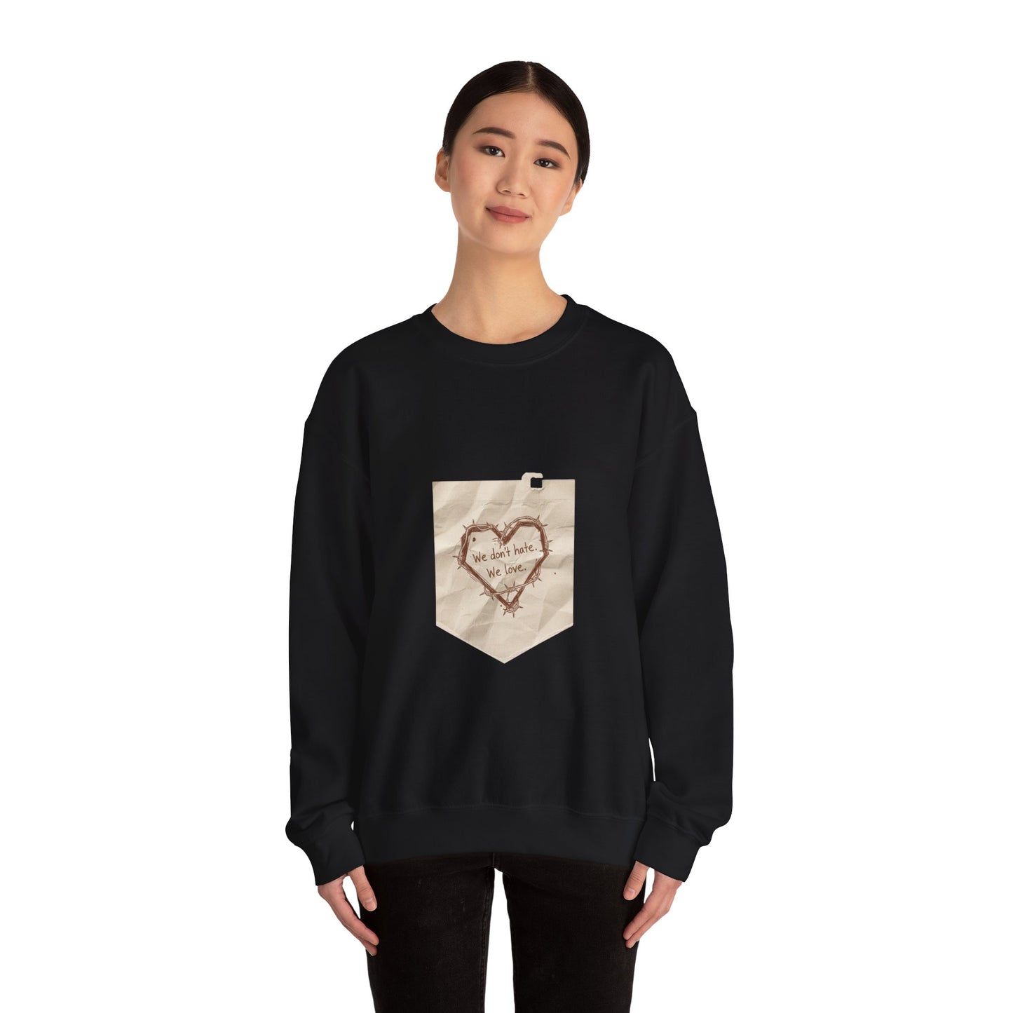 handwritten marker heart sketch Sweatshirt | marker scribble design, doodle quote