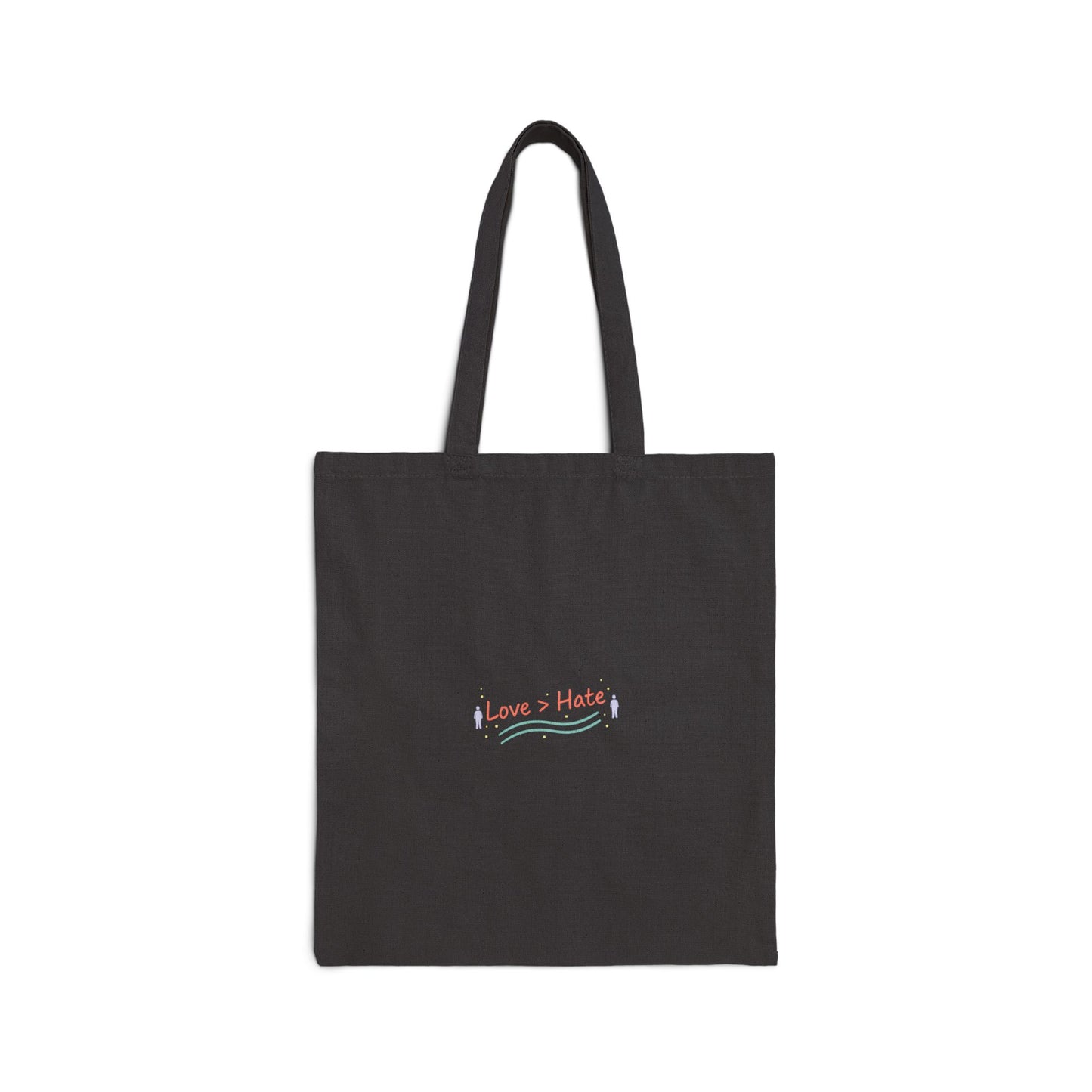 just here for the vibes Tote | minimal slogan, neutral canvas