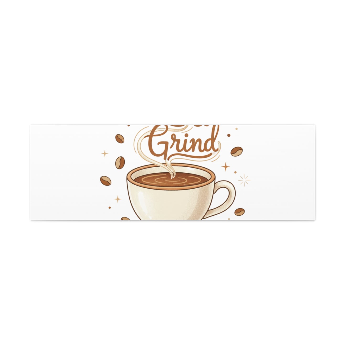 Rise & Grind Fuel Your Day Canvas, Coffee Caffeine Decor | Espresso Joke, Cafe Art