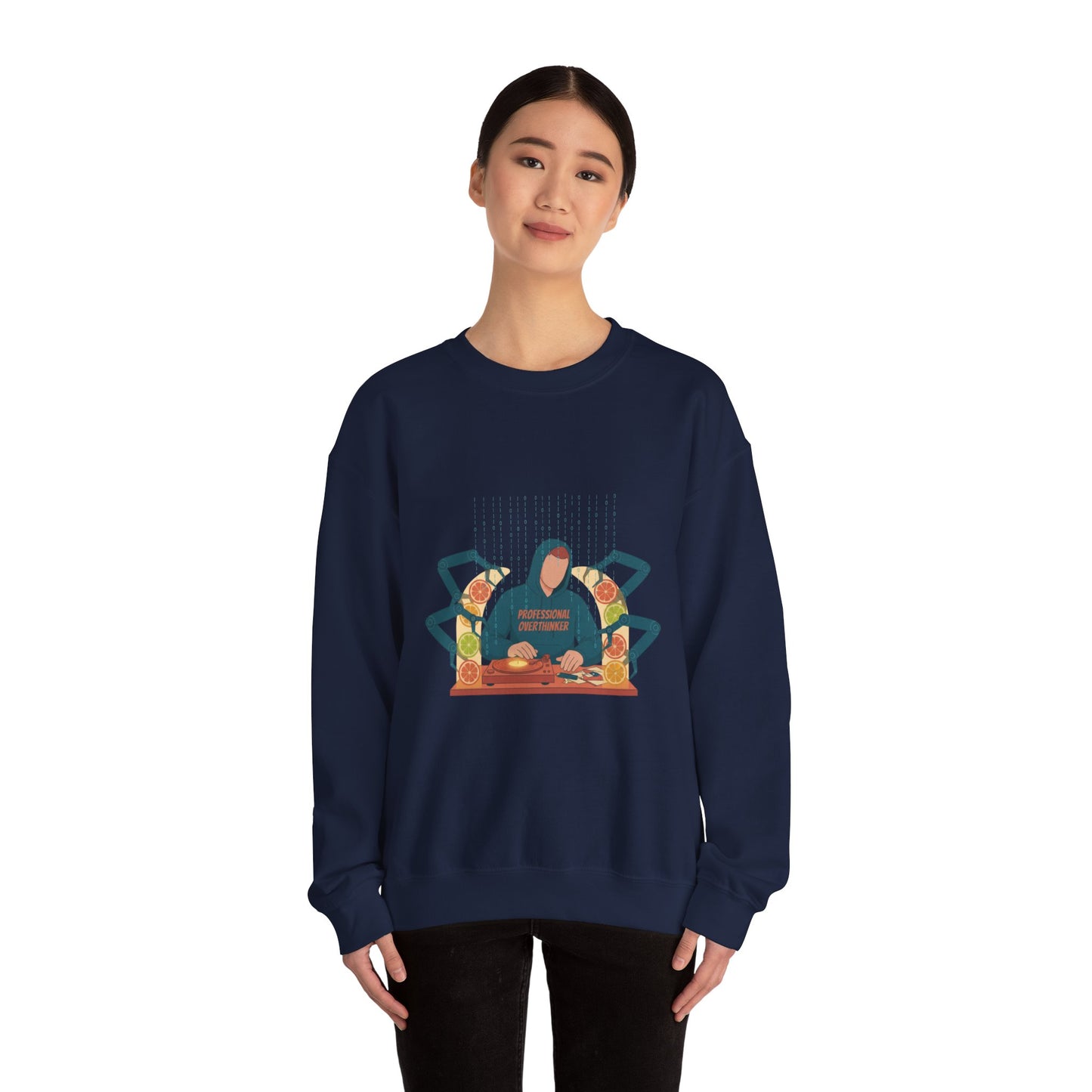 minimal woodland deer print sweatshirt | neutral spotted pattern, quiet nature