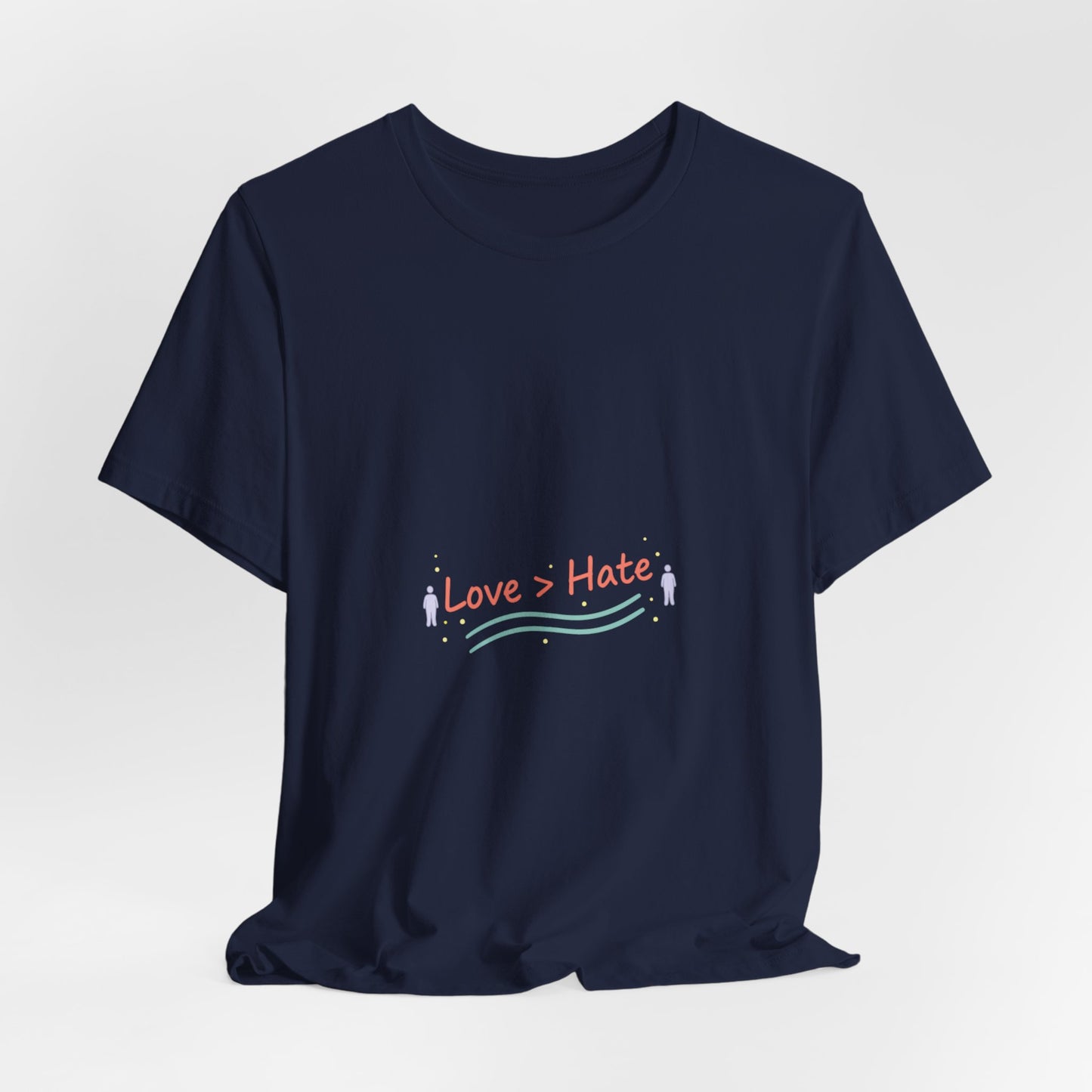 Love > Hate T-Shirt | vibes t-shirt, minimal mood slogan