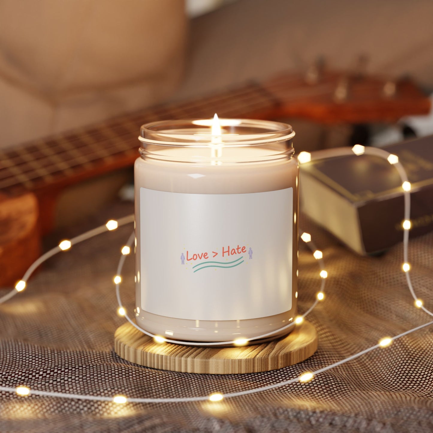 just here for the vibes soy candle | minimal slogan jar