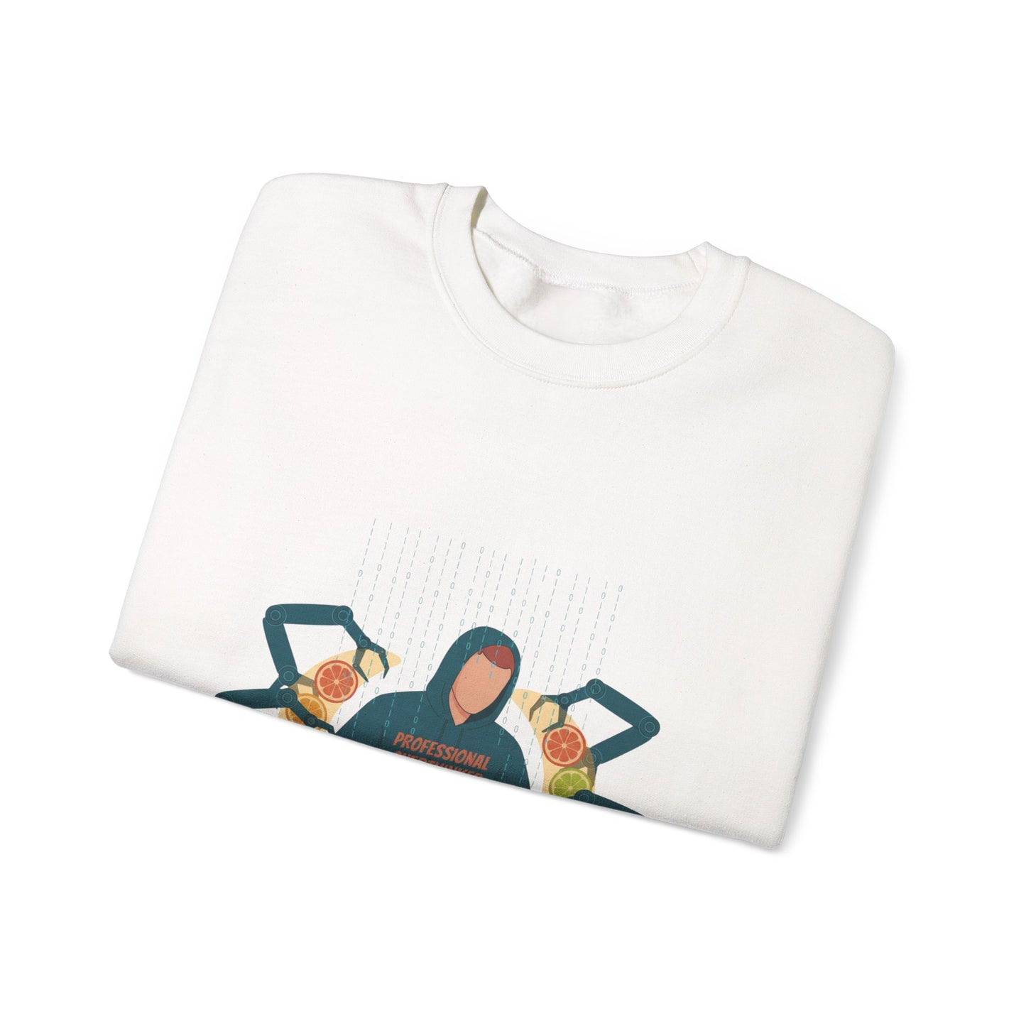 minimal woodland deer print sweatshirt | neutral spotted pattern, quiet nature