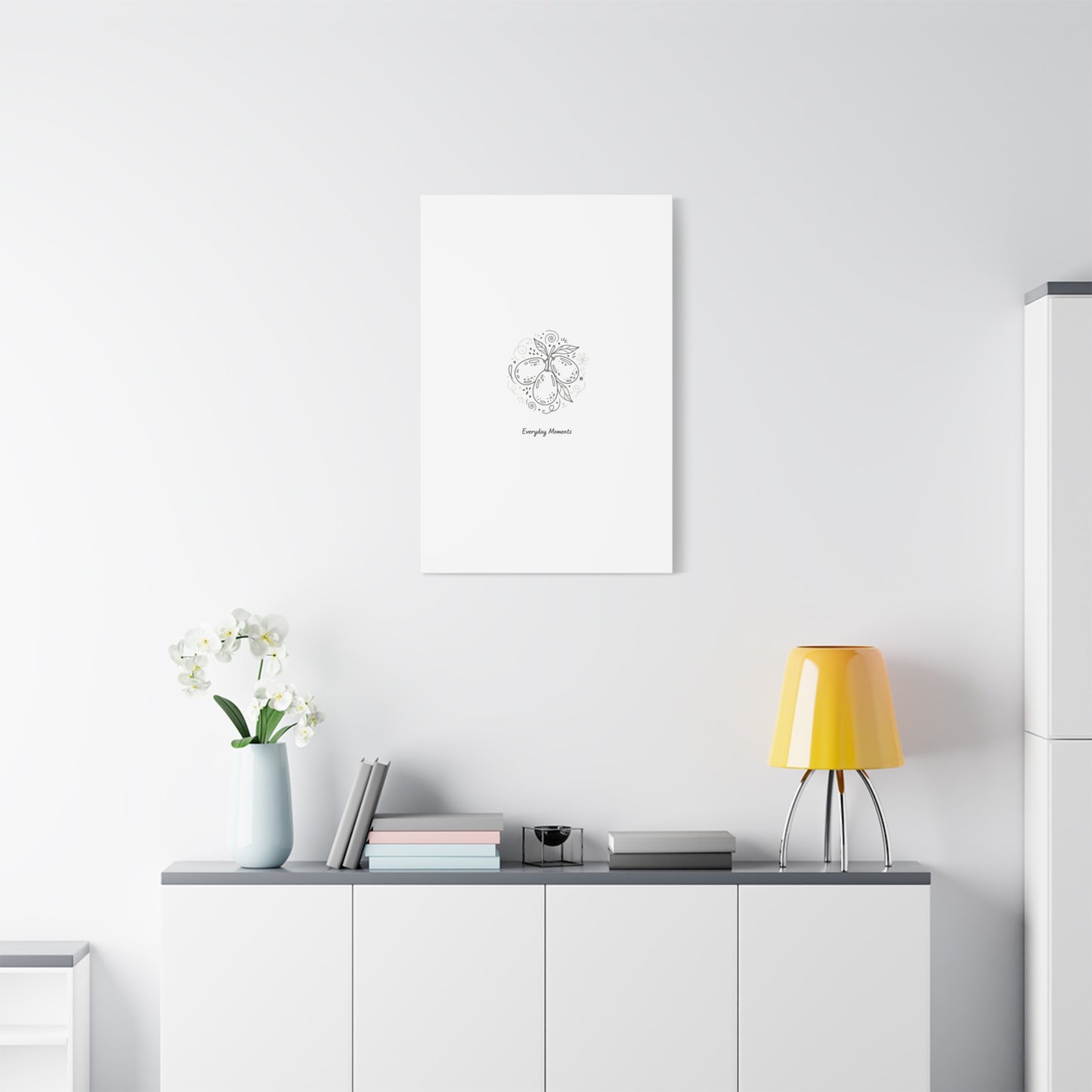 Hand-Drawn Fruit Doodle Canvas | Line Drawing Wall Art