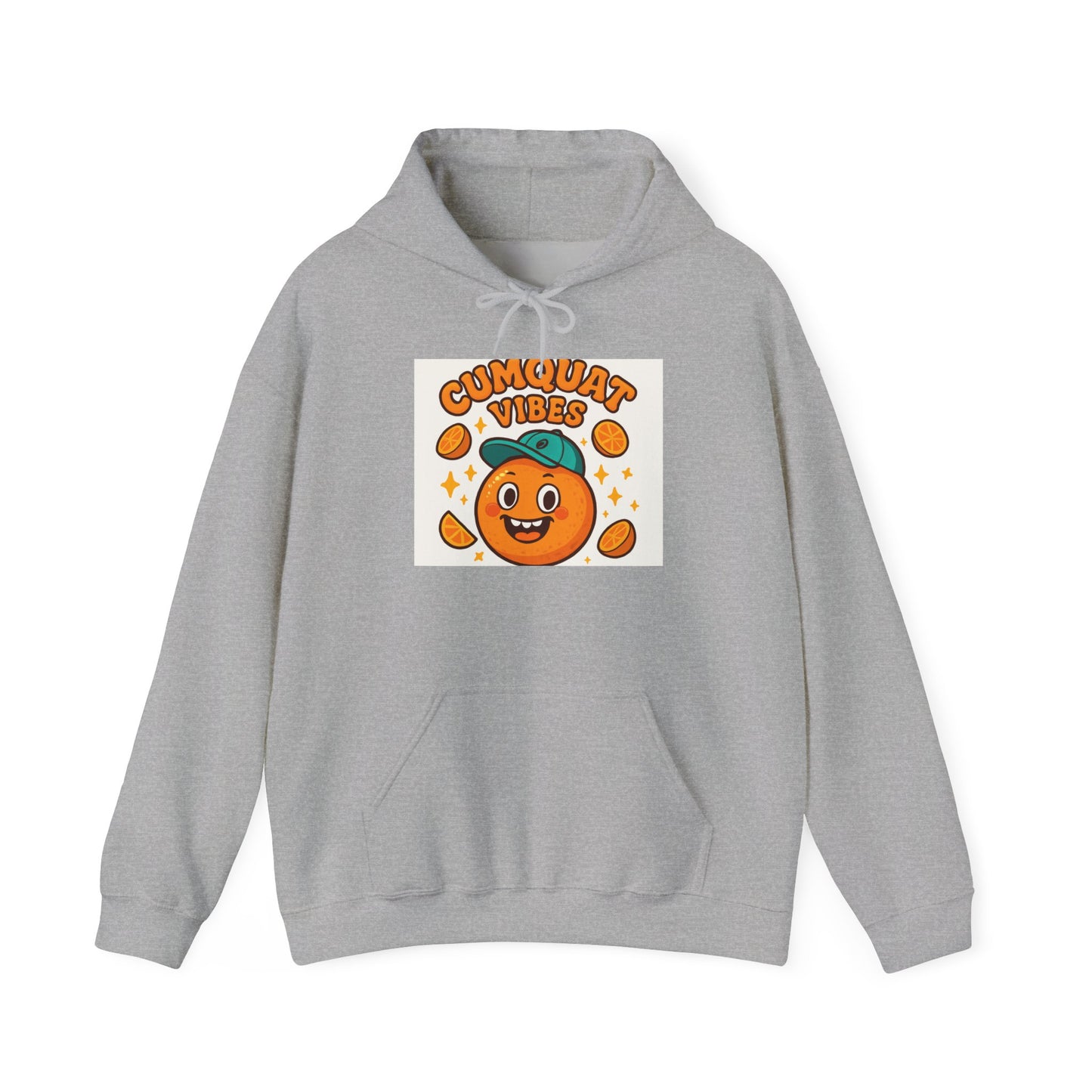 Cumquat Vibes Hoodie — Cute Playful Citrus Graphic Sweatshirt
