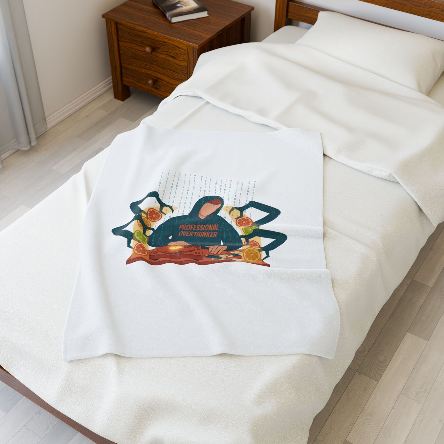 deer print pattern Velveteen Blanket | neutral spotted woodland, quiet nature pattern