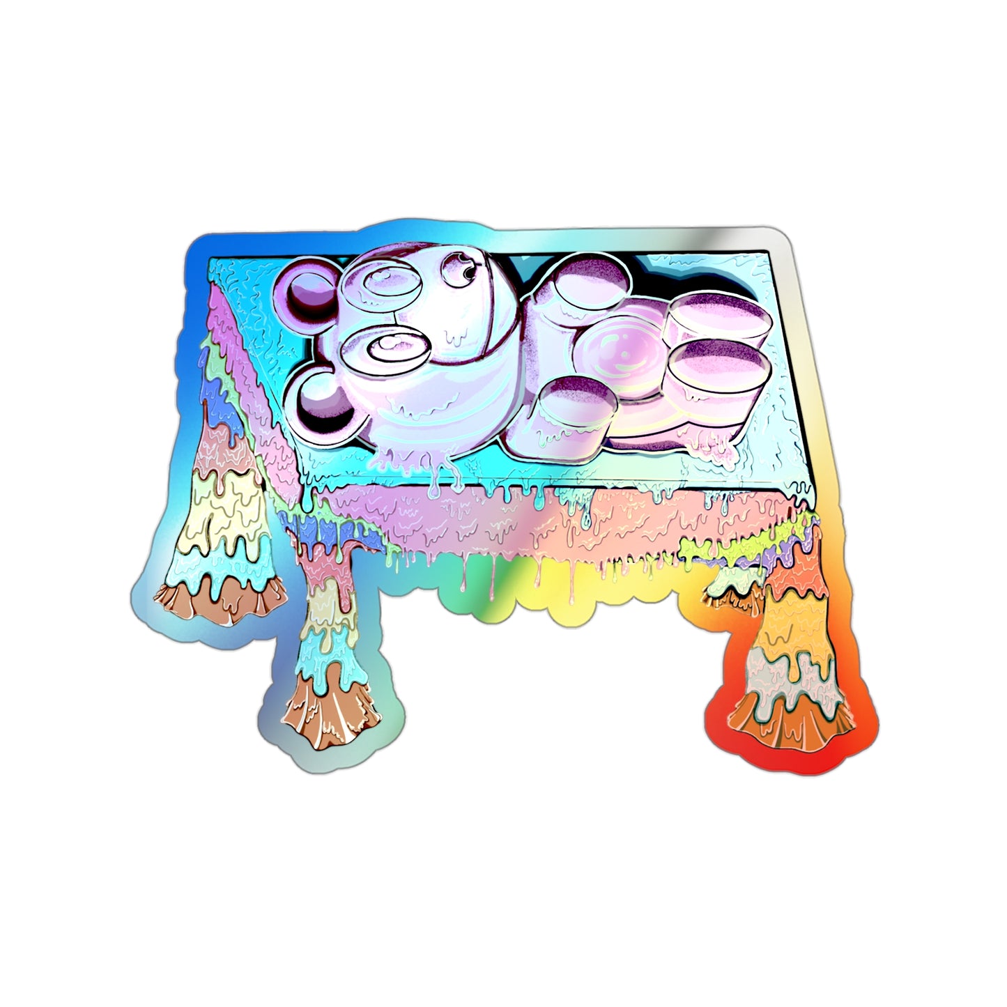 Melting Gummy Holographic Die-cut Stickers