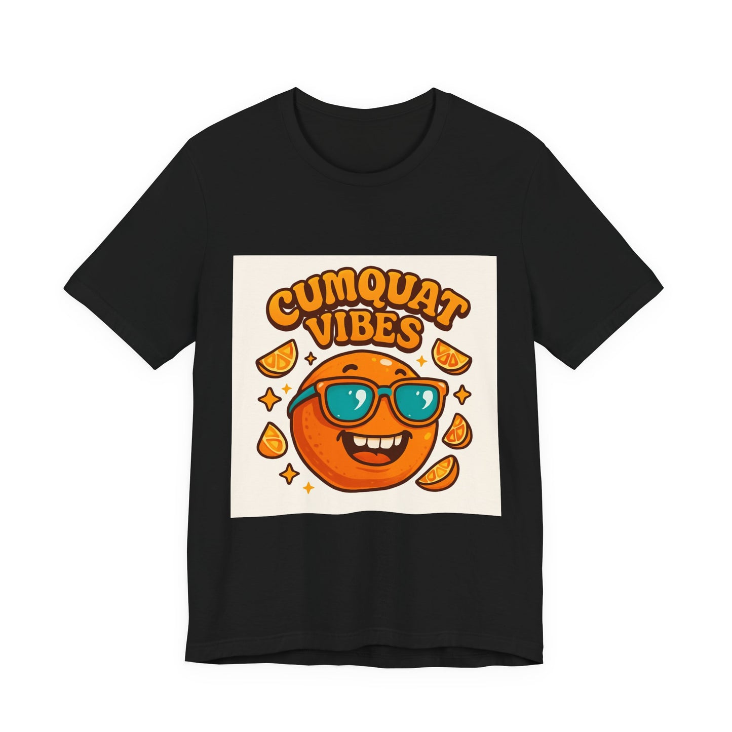 Cumquat Vibes T-Shirt — Cute Retro Sunglasses Citrus Graphic Tee