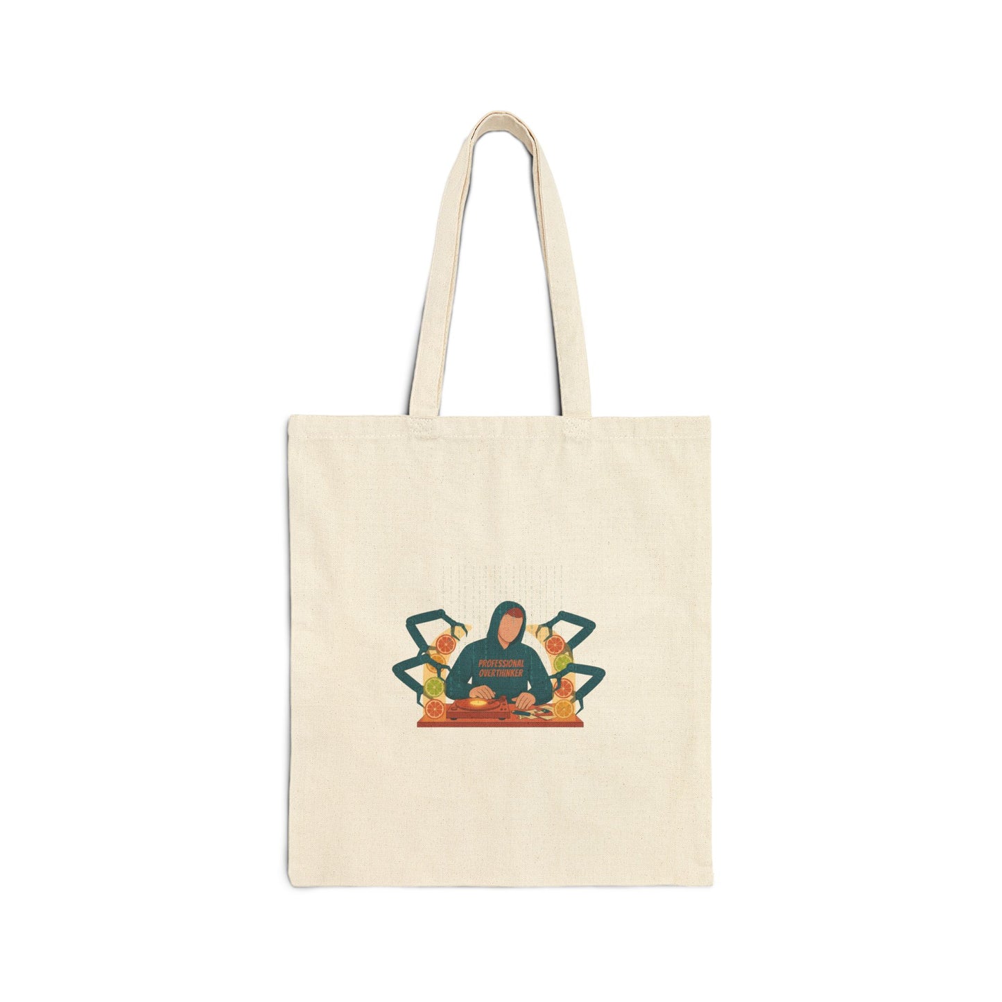 minimal deer print pattern tote | neutral spotted nature canvas