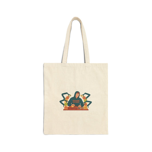 minimal deer print pattern tote | neutral spotted nature canvas