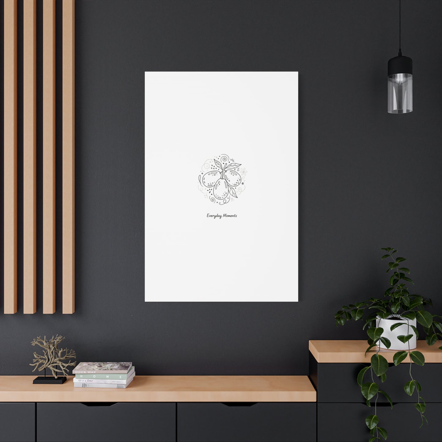 Hand-Drawn Fruit Doodle Canvas | Line Drawing Wall Art