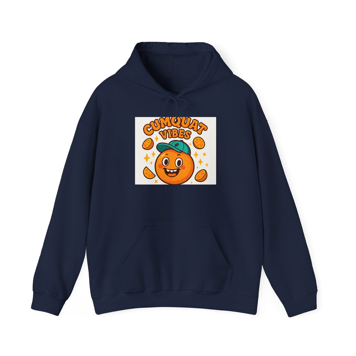 Cumquat Vibes Hoodie — Cute Playful Citrus Graphic Sweatshirt