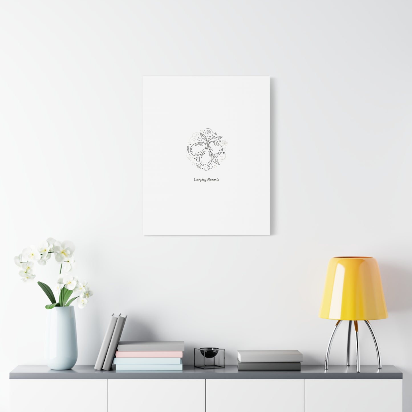 Hand-Drawn Fruit Doodle Canvas | Line Drawing Wall Art