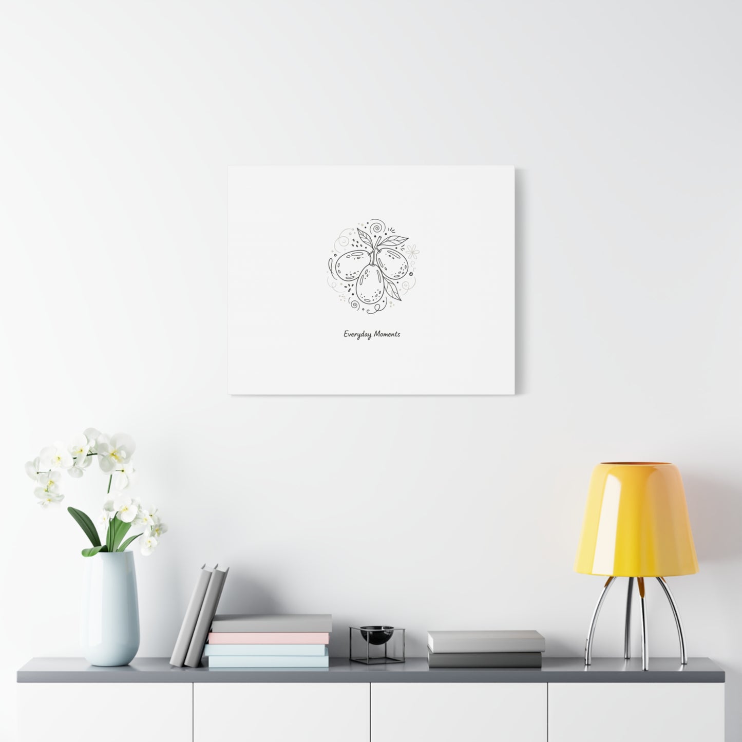 Hand-Drawn Fruit Doodle Canvas | Line Drawing Wall Art