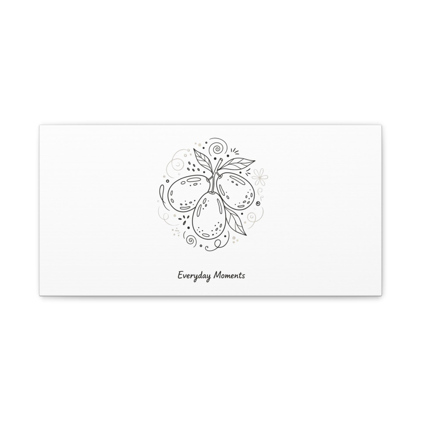 Hand-Drawn Fruit Doodle Canvas | Line Drawing Wall Art