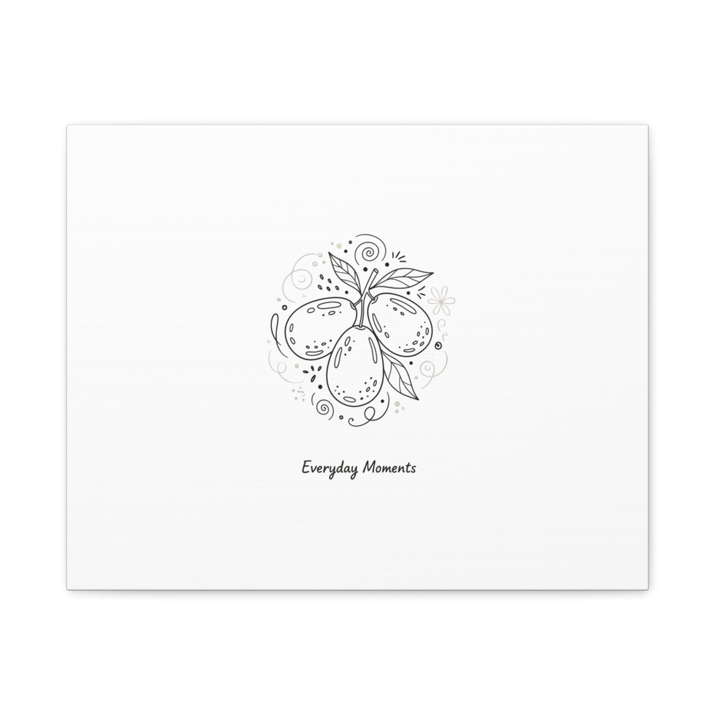 Hand-Drawn Fruit Doodle Canvas | Line Drawing Wall Art