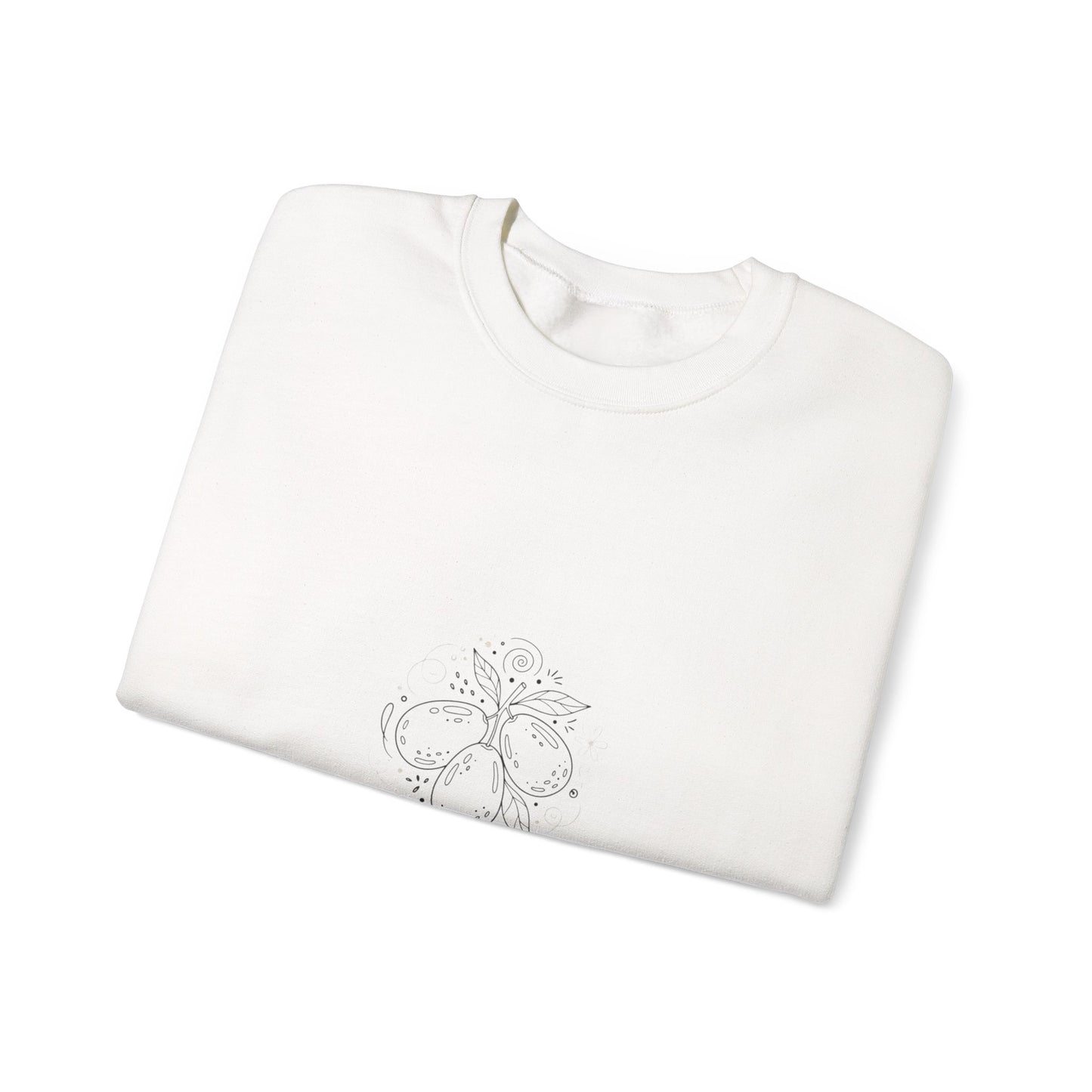 Delicate Line Floral Doodle Sweatshirt | hand-drawn sketch art, minimalist