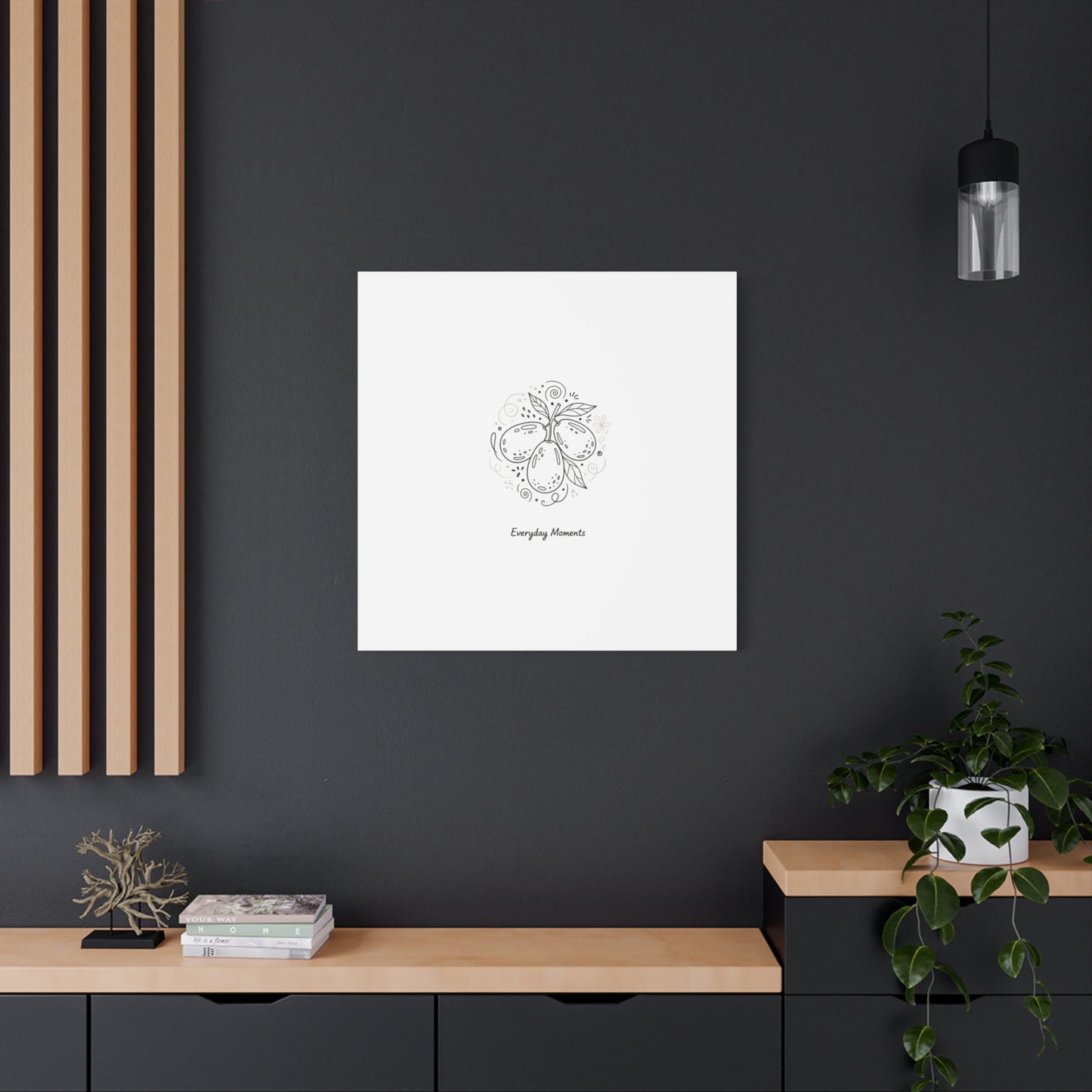 Hand-Drawn Fruit Doodle Canvas | Line Drawing Wall Art