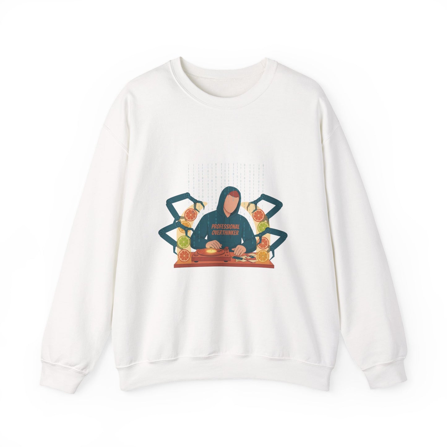 minimal woodland deer print sweatshirt | neutral spotted pattern, quiet nature