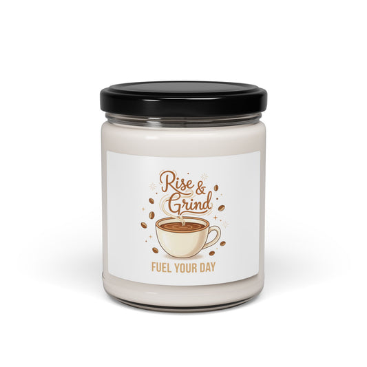 Rise & Grind Coffee Candle | Soy Candle, Caffeine Humor