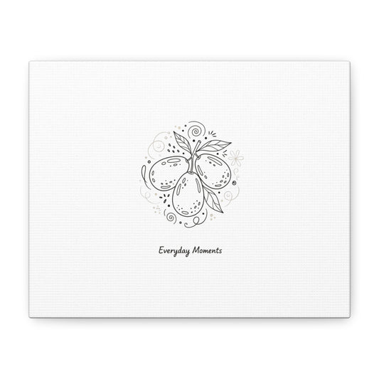 Hand-Drawn Fruit Doodle Canvas | Line Drawing Wall Art