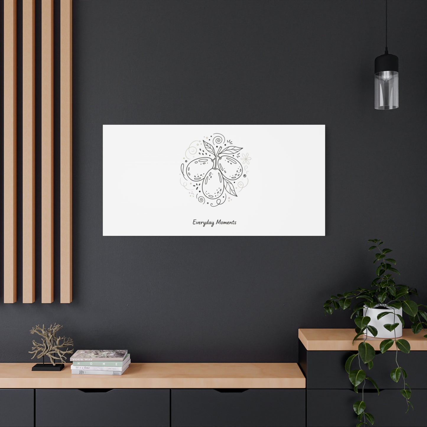 Hand-Drawn Fruit Doodle Canvas | Line Drawing Wall Art