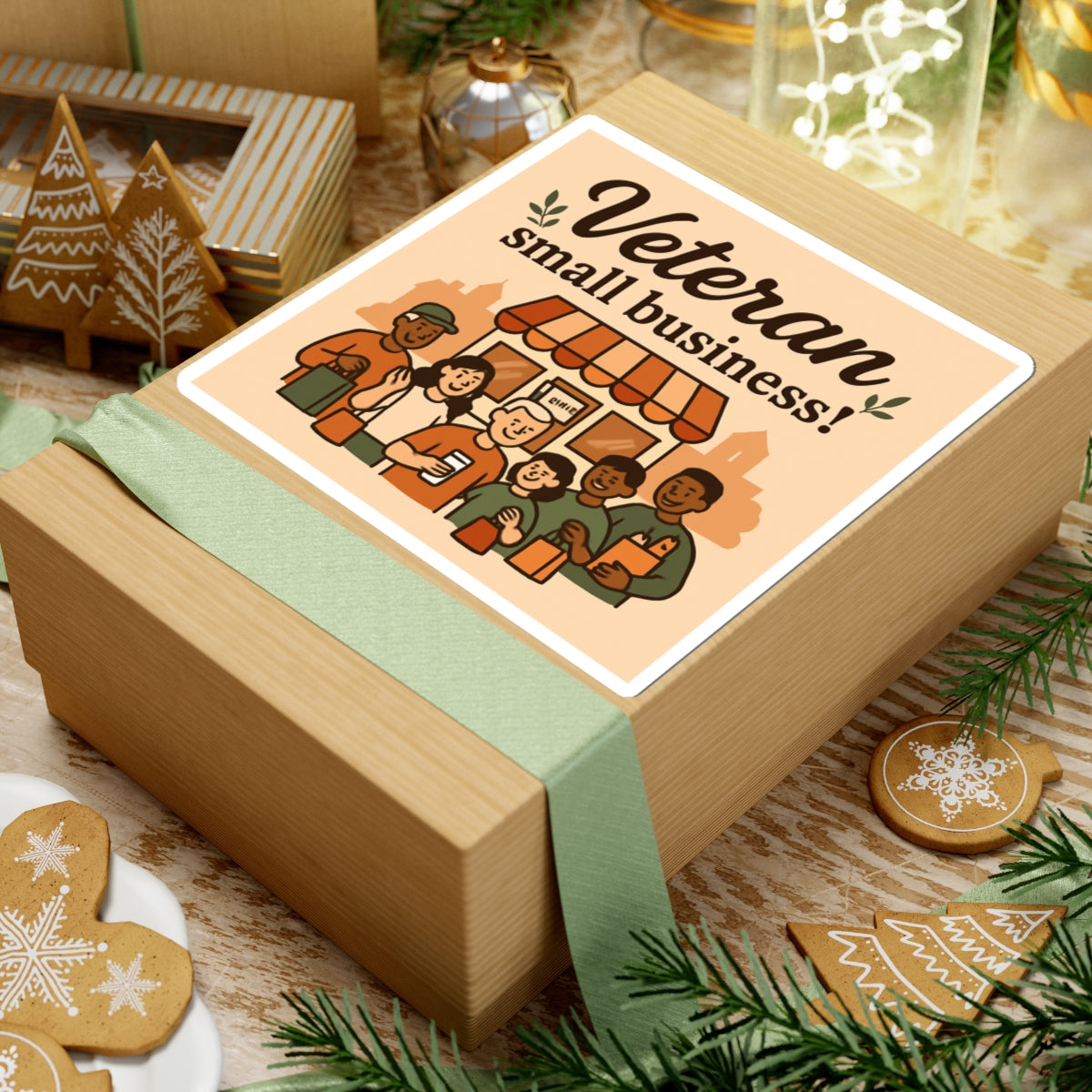 Veteran Small Business Sticker — Support Local Veteran-Owned Shops