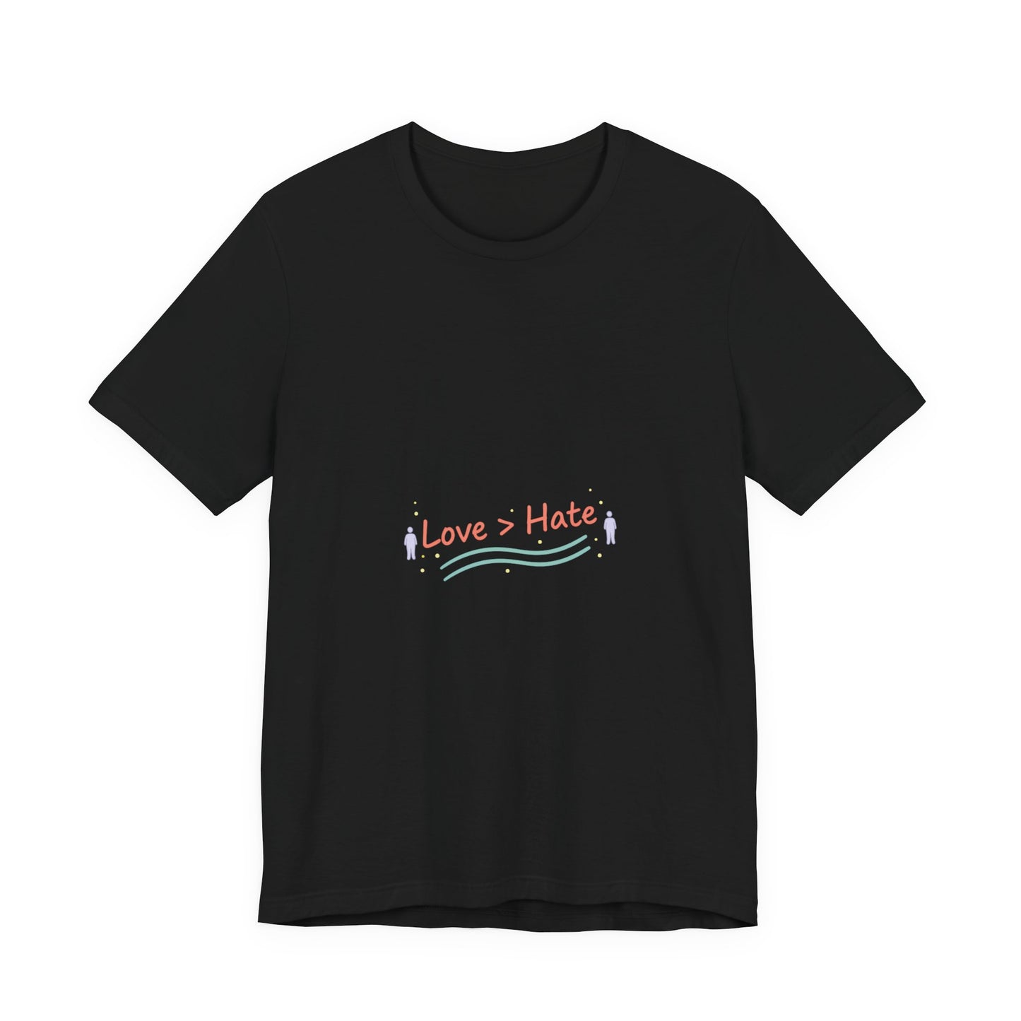 Love > Hate T-Shirt | vibes t-shirt, minimal mood slogan