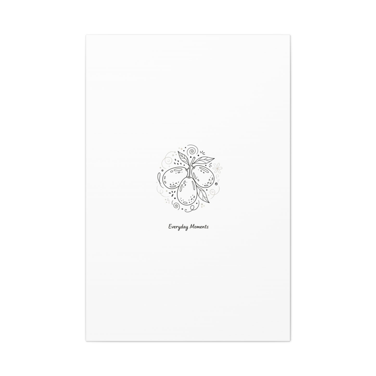 Hand-Drawn Fruit Doodle Canvas | Line Drawing Wall Art