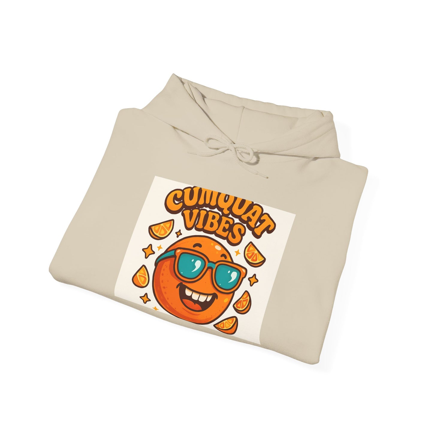 Citrus Vibes Hoodie – Sunglasses Orange Graphic "Cinquat Vibes" Sweatshirt