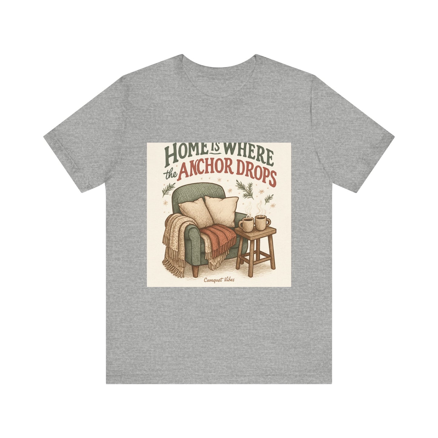 Home Is Where the Anchor Drops T-Shirt — Cozy Nautical Living Room Design