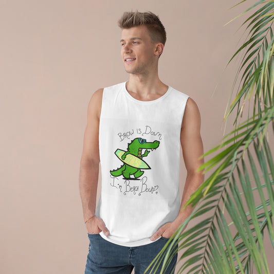 Beach Bound Unisex Tank Top with Fun Alligator Design